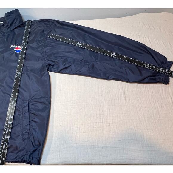Vintage Castaway Pepsi‎ Windbreaker Rain Jacket Navy Blue Mens Size XL - Picture 5 of 10